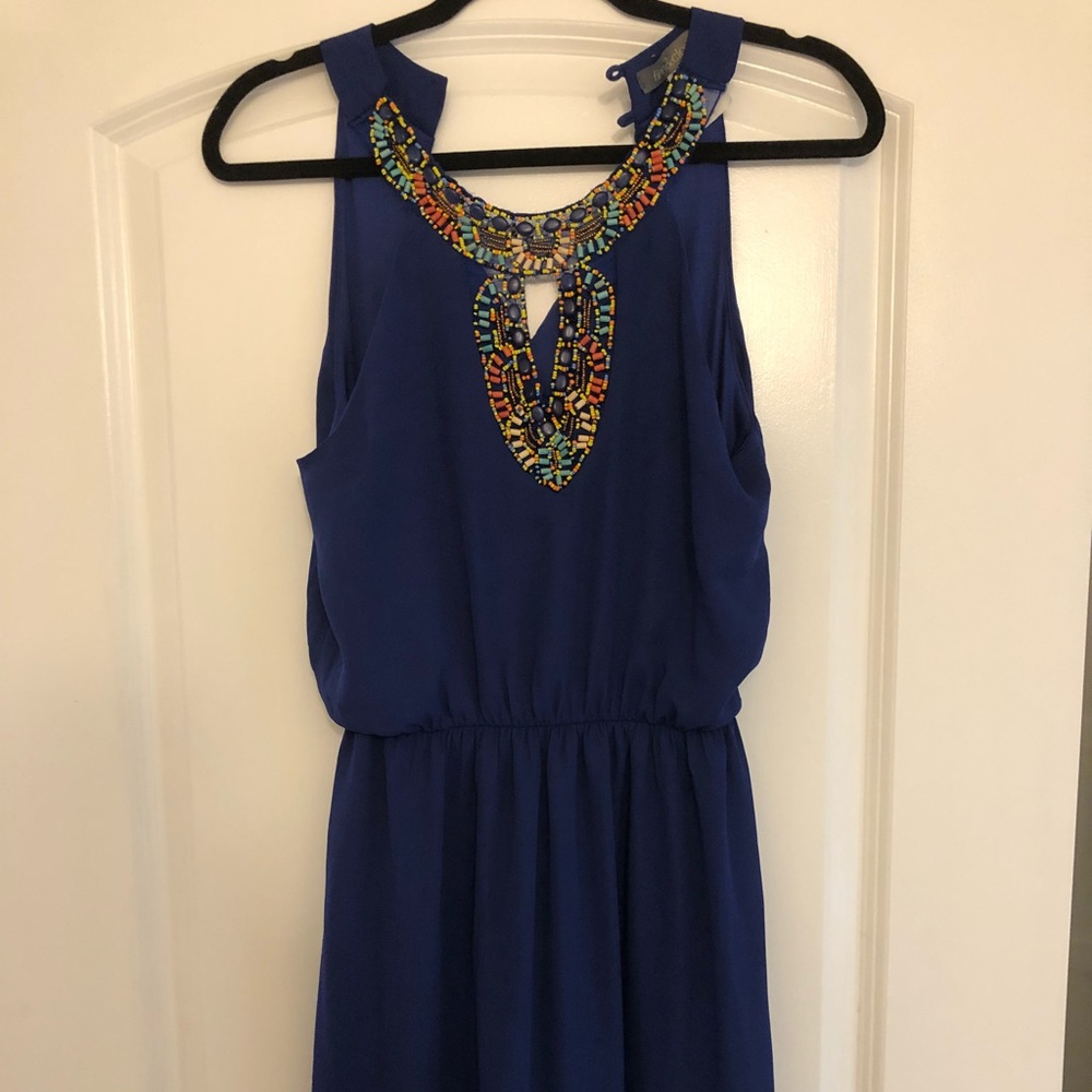Beaded neckline dress